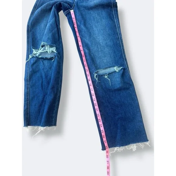 Judy Blue 5/27 High Waist Tummy Control JB88869 Straight Jeans Dark Crop Stretch - Picture 6 of 8